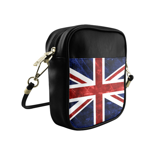 Grunge Union Jack Flag Sling Bag (Model 1627)