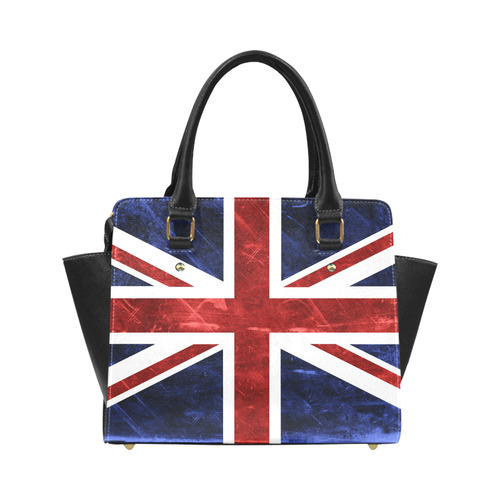 Grunge Union Jack Flag Classic Shoulder Handbag (Model 1653)