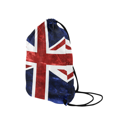 Grunge Union Jack Flag Medium Drawstring Bag Model 1604 (Twin Sides) 13.8"(W) * 18.1"(H)