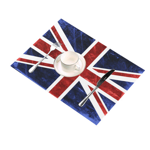 Grunge Union Jack Flag Placemat 14’’ x 19’’ (Set of 2)