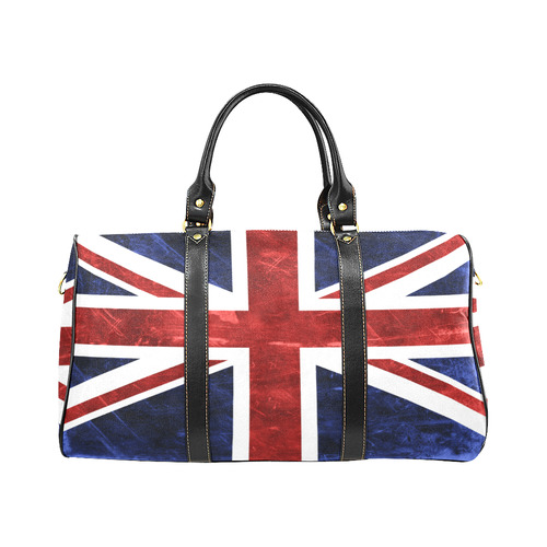 Grunge Union Jack Flag New Waterproof Travel Bag/Large (Model 1639)