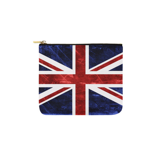 Grunge Union Jack Flag Carry-All Pouch 6''x5''