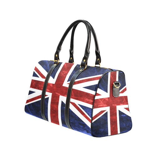 Grunge Union Jack Flag New Waterproof Travel Bag/Large (Model 1639)