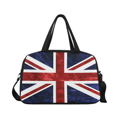 Grunge Union Jack Flag Fitness Handbag (Model 1671)