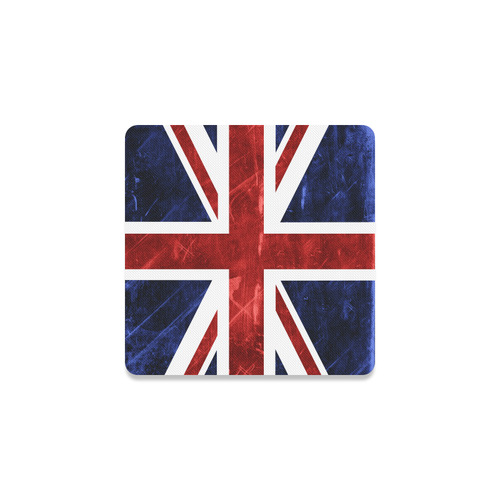 Grunge Union Jack Flag Square Coaster