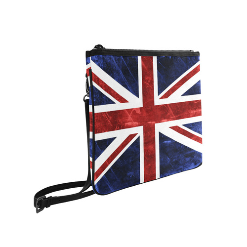 Grunge Union Jack Flag Slim Clutch Bag (Model 1668)