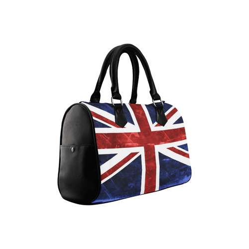 Grunge Union Jack Flag Boston Handbag (Model 1621)