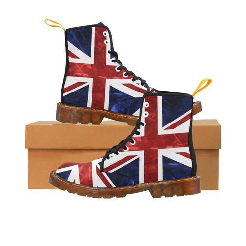 Grunge Union Jack Flag Martin Boots For Women Model 1203H