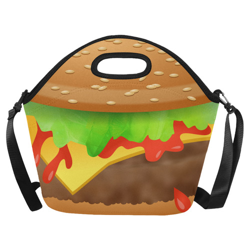 Close Encounters of the Cheeseburger Neoprene Lunch Bag/Large (Model 1669)