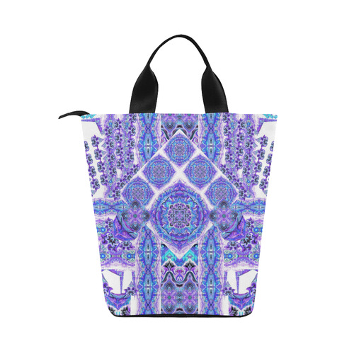 mandala spirit blue purple Nylon Lunch Tote Bag (Model 1670)