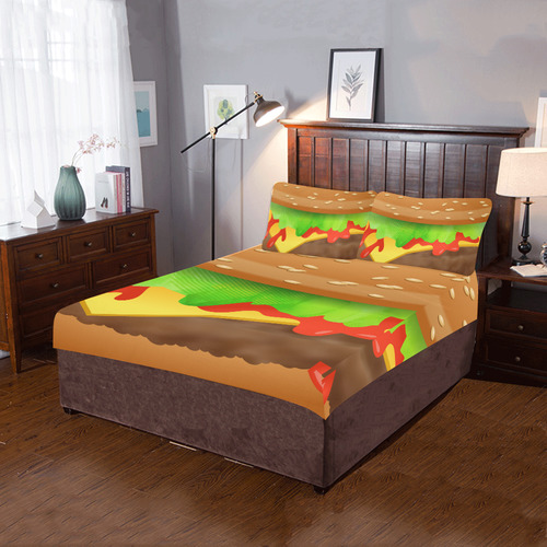 Close Encounters of the Cheeseburger 3-Piece Bedding Set