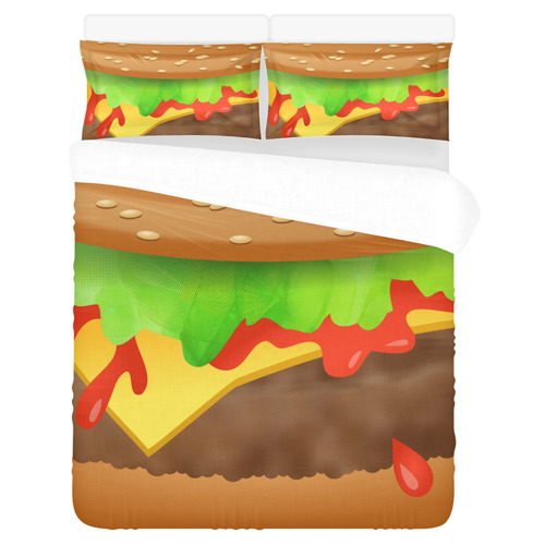 Close Encounters of the Cheeseburger 3-Piece Bedding Set