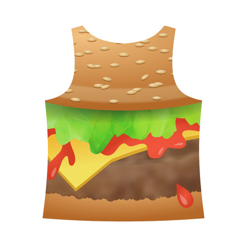 Close Encounters of the Cheeseburger All Over Print Tank Top for Women (Model T43)