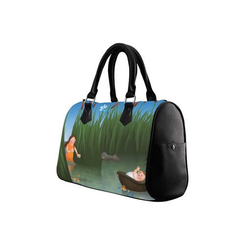 Baby Moses on the River Nile Boston Handbag (Model 1621)