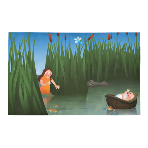 Baby Moses on the River Nile Bath Rug 20''x 32''