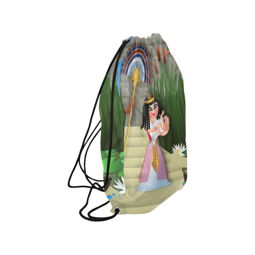 Baby Moses & the Egyptian Princess Medium Drawstring Bag Model 1604 (Twin Sides) 13.8"(W) * 18.1"(H)