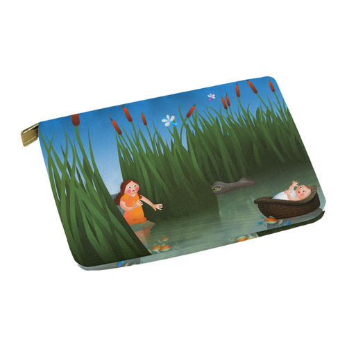 Baby Moses on the River Nile Carry-All Pouch 12.5''x8.5''