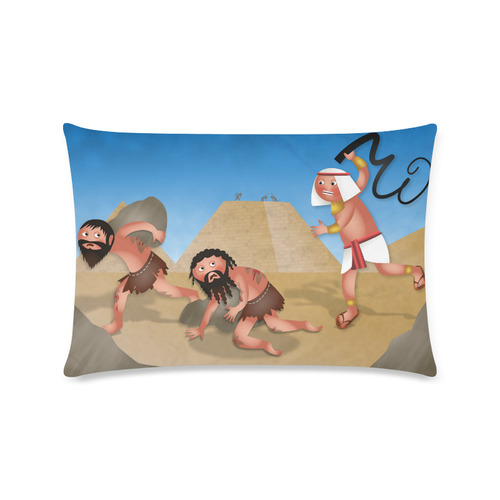 Jewish Slaves in Egypt Custom Rectangle Pillow Case 16"x24" (one side)
