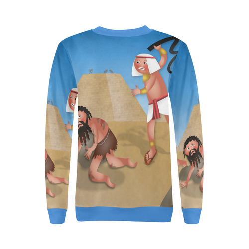 Jewish Slaves in Egypt All Over Print Crewneck Sweatshirt for Women (Model H18)