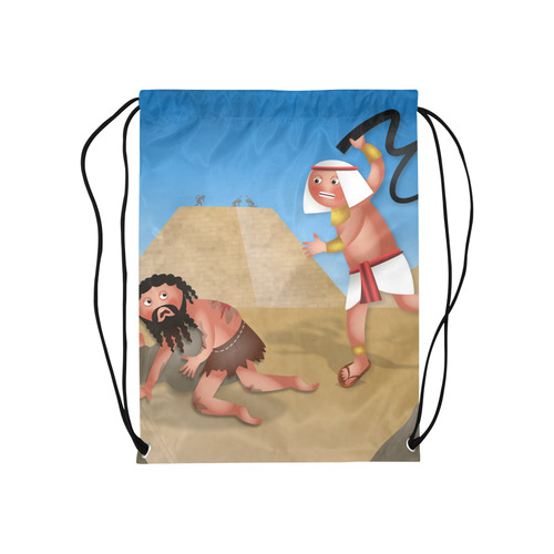Jewish Slaves in Egypt Medium Drawstring Bag Model 1604 (Twin Sides) 13.8"(W) * 18.1"(H)
