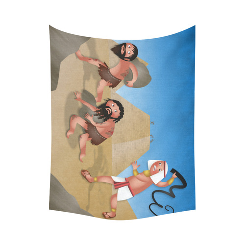 Jewish Slaves in Egypt Cotton Linen Wall Tapestry 80"x 60"