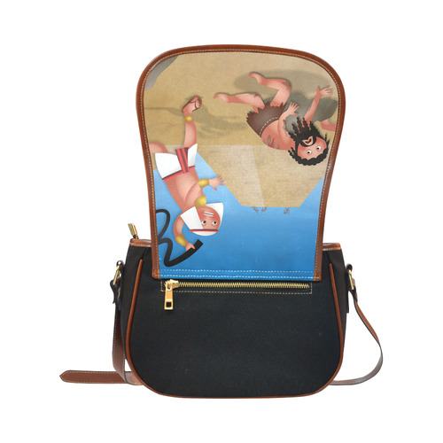 Jewish Slaves in Egypt Saddle Bag/Small (Model 1649)(Flap Customization)