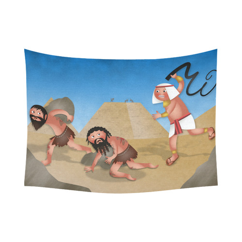 Jewish Slaves in Egypt Cotton Linen Wall Tapestry 80"x 60"