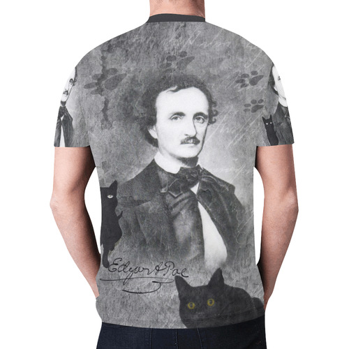 E.A. Poe - The Black Cat New All Over Print T-shirt for Men (Model T45)