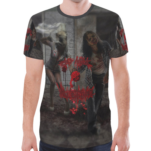 Valentines Day Zombie Couple New All Over Print T-shirt for Men (Model T45)