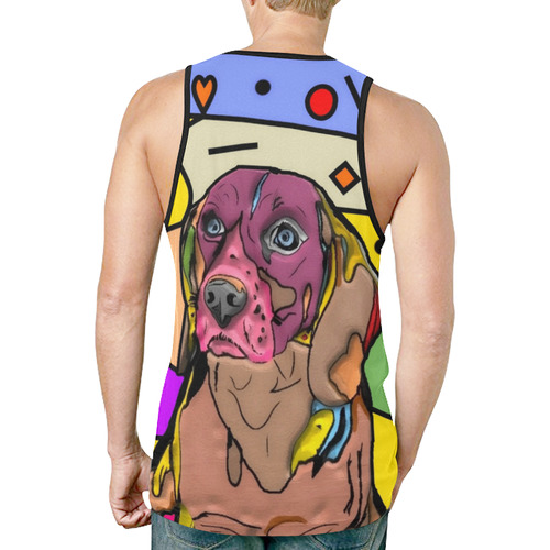 Beagle Popart by Nico Bielow New All Over Print Tank Top for Men (Model T46)