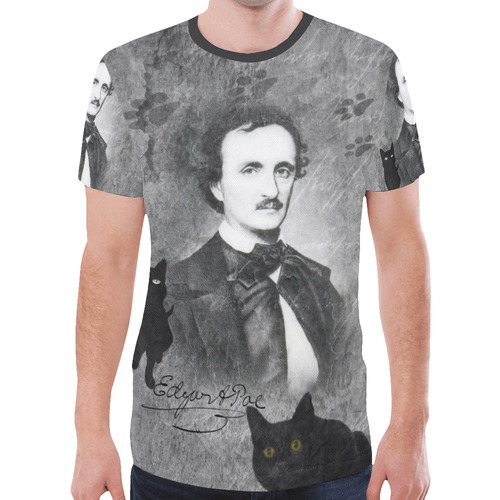 E.A. Poe - The Black Cat New All Over Print T-shirt for Men (Model T45)