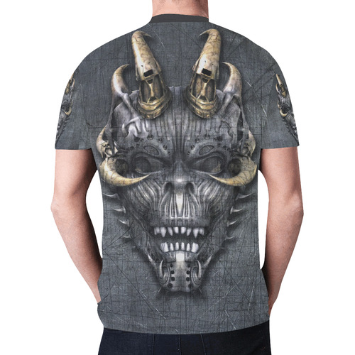 Creepy Demon Skull New All Over Print T-shirt for Men (Model T45)