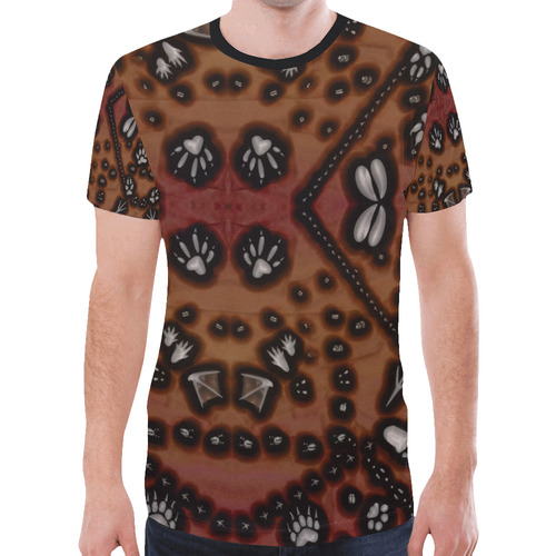 Footprints from several animals New All Over Print T-shirt for Men (Model T45)