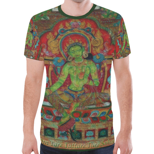 Green Tara from Tibetan Buddhism New All Over Print T-shirt for Men (Model T45)
