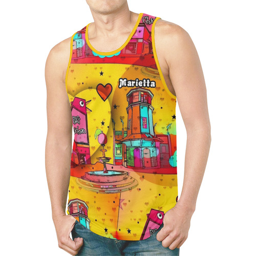 Marietta Popart by Nico Bielow New All Over Print Tank Top for Men (Model T46)