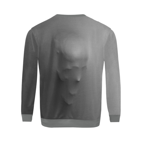 Break Through Creepy Skull All Over Print Crewneck Sweatshirt for Men (Model H18)