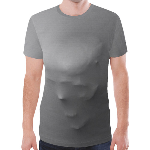 Break Through Creepy Skull New All Over Print T-shirt for Men (Model T45)