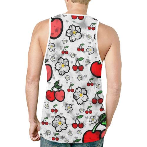 Cherry Popart by Nico Bielow New All Over Print Tank Top for Men (Model T46)