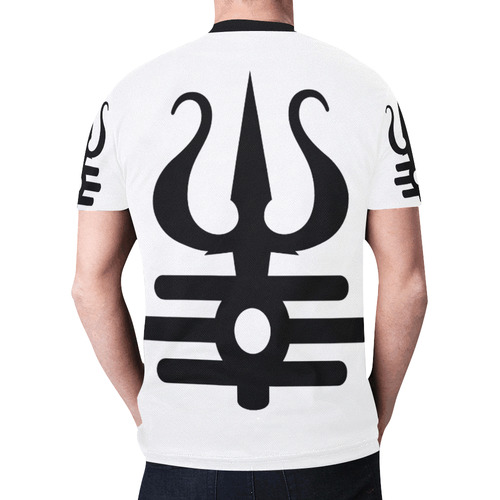 Trishula In Black New All Over Print T-shirt for Men (Model T45)