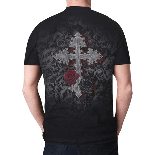 Gothic Cross New All Over Print T-shirt for Men (Model T45)