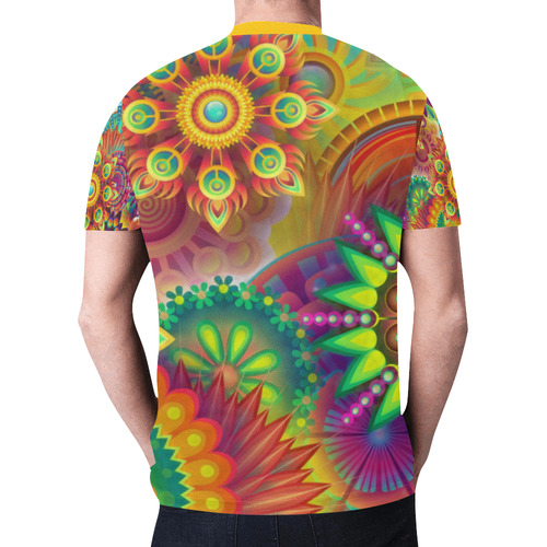 Psychedelic Mandalas New All Over Print T-shirt for Men (Model T45)