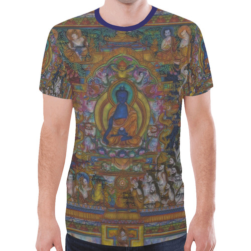 Awesome Thanka With The Holy Medicine Buddha New All Over Print T-shirt for Men (Model T45)