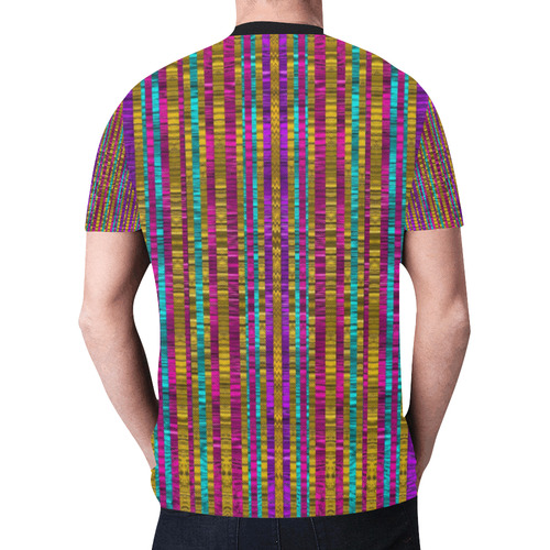 Star fall in  retro peacock colors New All Over Print T-shirt for Men (Model T45)