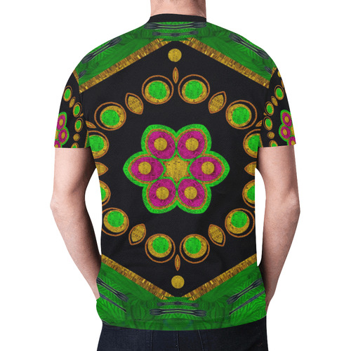 Magic of life a Orchid Mandala so bright New All Over Print T-shirt for Men (Model T45)