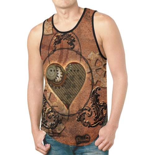 Steampunk wonderful heart, clocks and gears