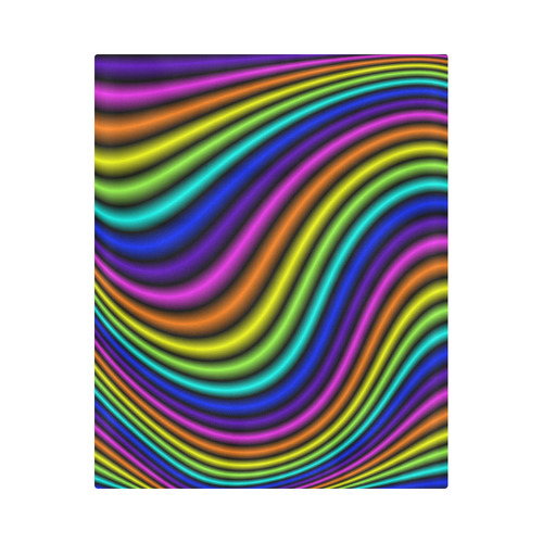 wavy rainbow Duvet Cover 86"x70" ( All-over-print)