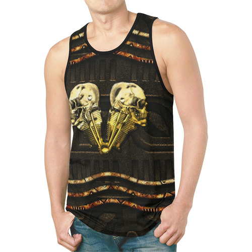 Awesome mechanical skull New All Over Print Tank Top for Men (Model T46)