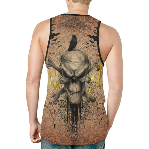 The scary skull with crow New All Over Print Tank Top for Men (Model T46)