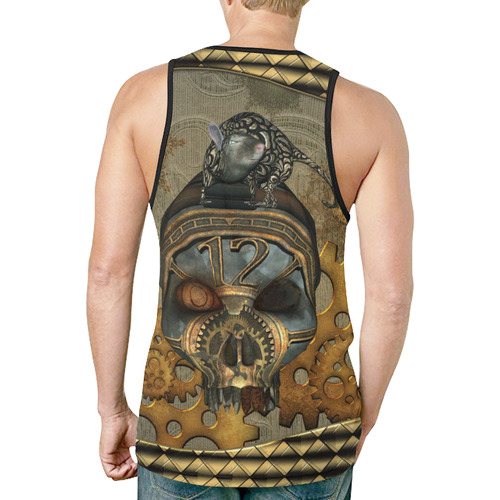Awesome steampunk skull New All Over Print Tank Top for Men (Model T46)