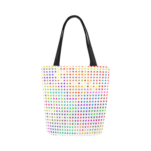 polka dot canvas bag